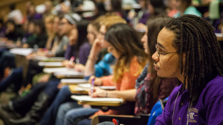 UW students in a classroom