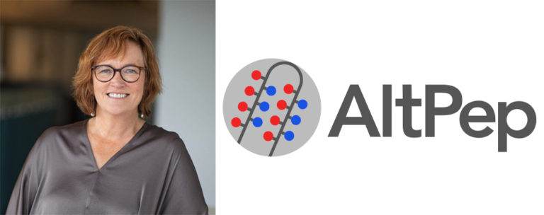Alt Pep logo and photo of Valerie Daggett