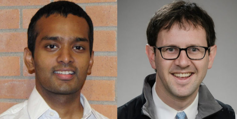 Sound Life Sciences co-founders Shyam Gollakota (left) and Jacob Sunshine