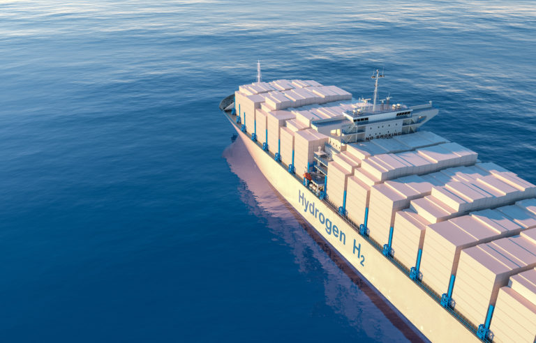Liquid hydrogen renewable energy vessel