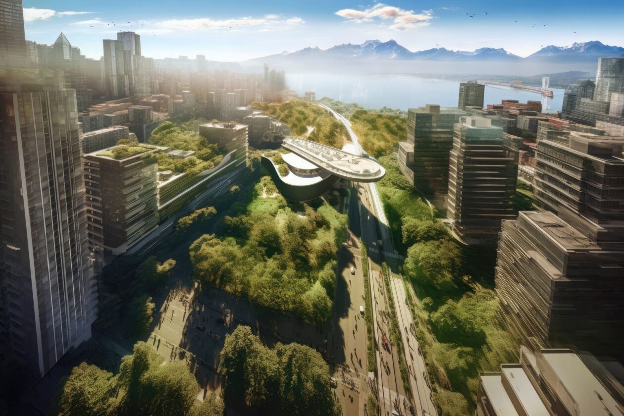AI image of future Seattle