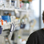 David Baker in lab
