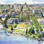 illustration of aerial view of Portage Bay Crossing UW W27