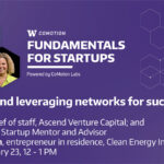 Fundamentals for Startups graphic with headshot of speakers