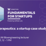 Fundamentals for Startups graphic with headshot of speaker