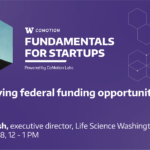 Fundamentals for Startups graphic with headshot of speaker