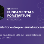 "Fundamentals for Startups" with headshot of speaker