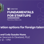"Fundamentals for Startups" with headshot of speaker