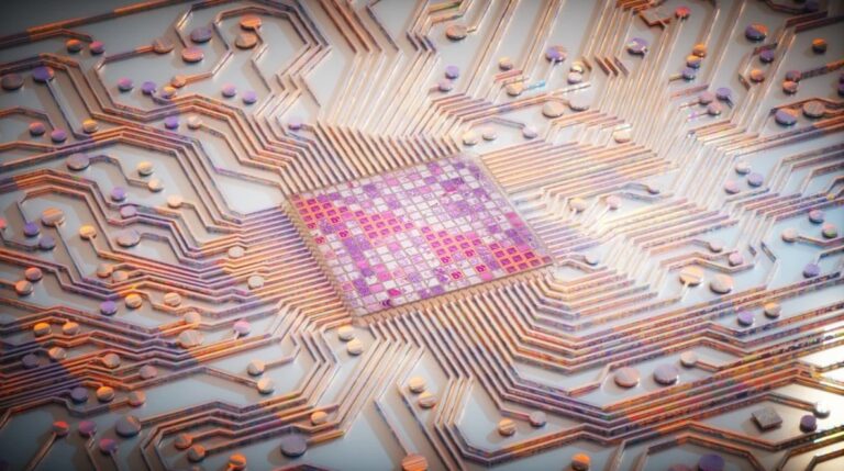 illustration of circuit board representing 