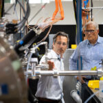 Gov. Inslee at Zap Energy facility with Ben Levitt, vice president of research and development at Zap Energy
