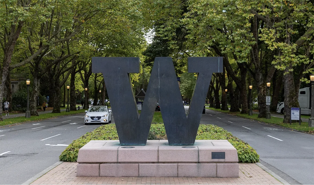 W statue at UW