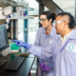 employees of Outpace Bio in the lab