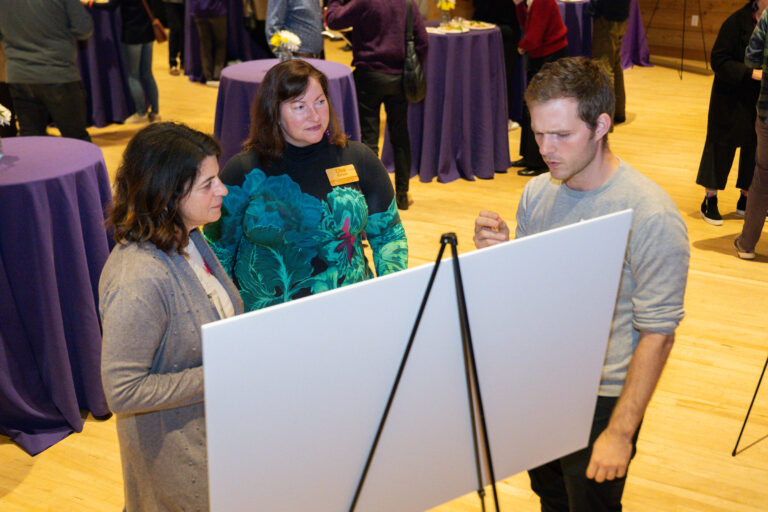 UW researcher Johannes Froech presents his poster at the 2024 UW School of Medicine Inventor of the Year reception and CoMotion Innovator Showcase.