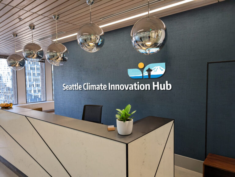 Seattle Climate Innovation Hub reception desk