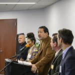 Mayor Harrell, François Baneyx and others at Seattle Climate Innovation Hub