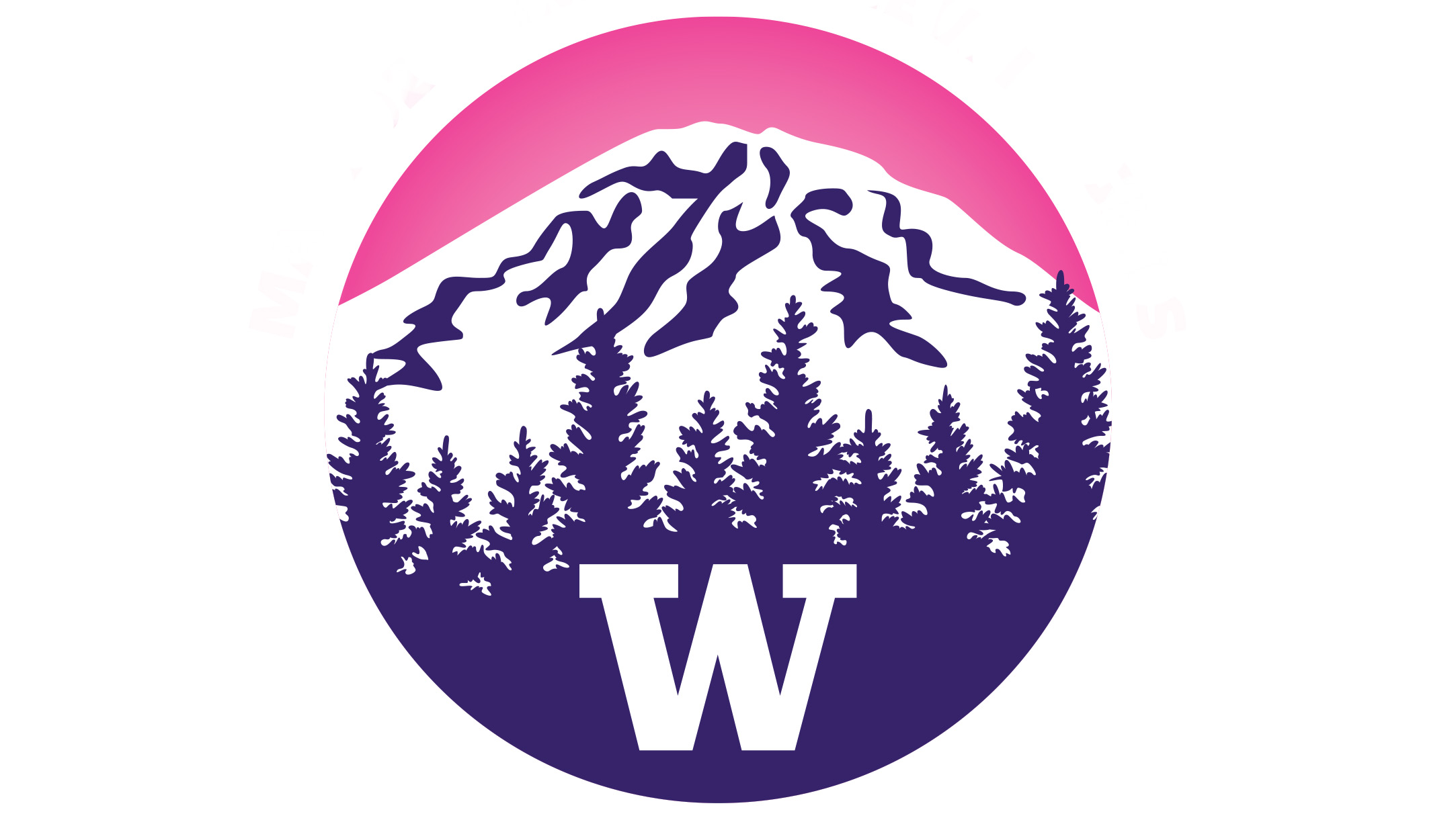 A stylized rendering of Mount Rainier