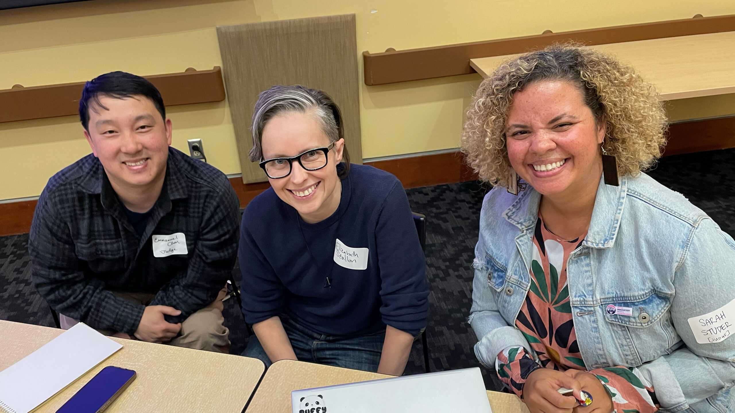The three judges of Husky PitchFest
