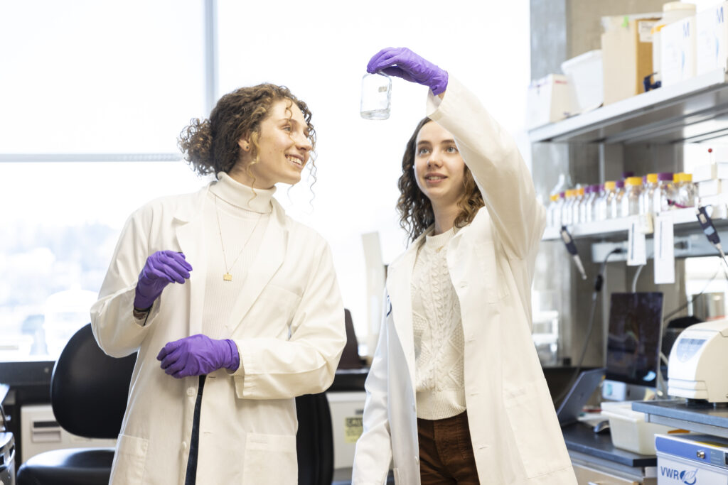 Two female scientists in a lab