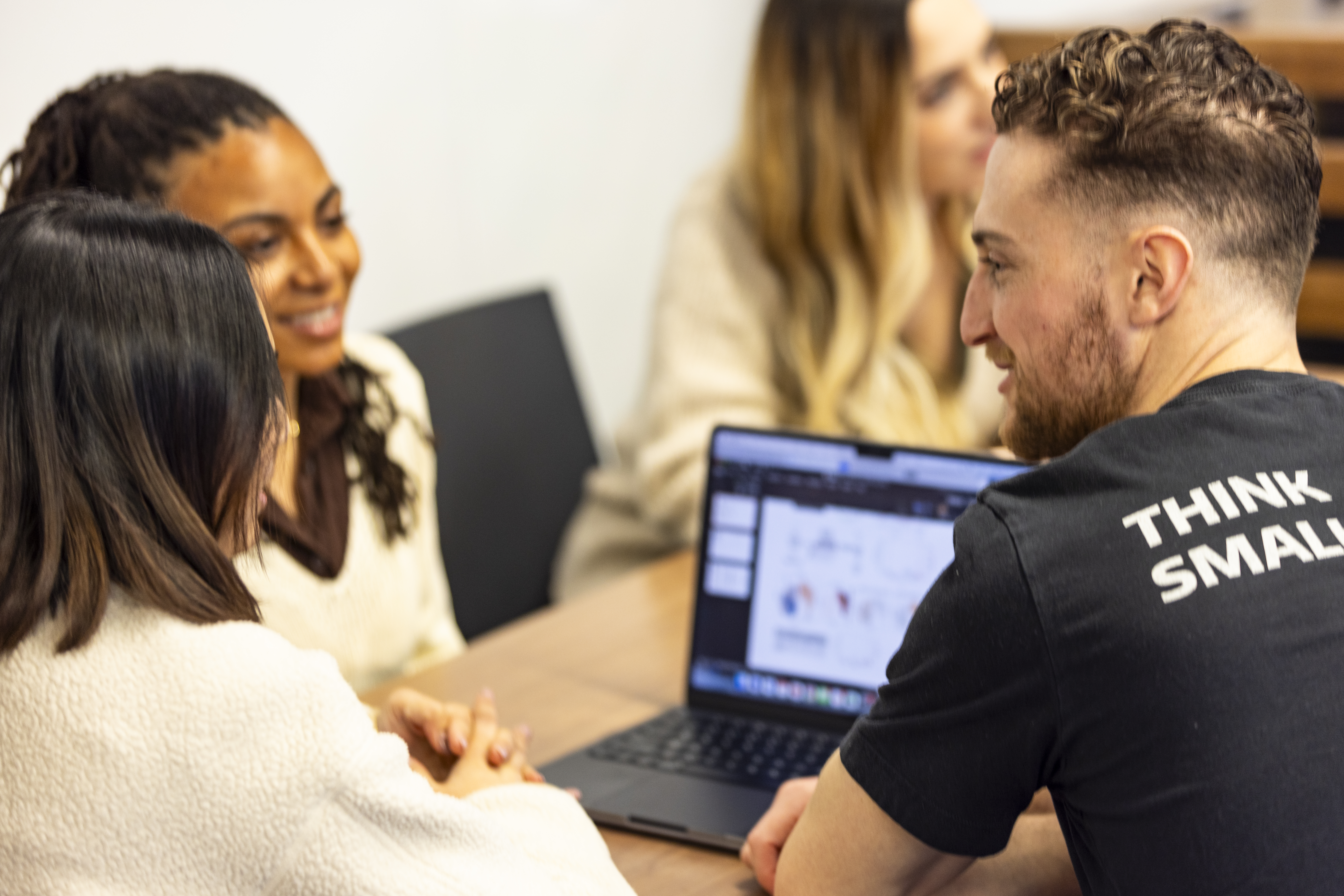 Students present their ideas during an event