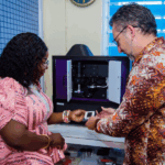 patient and technician using CoreVew device