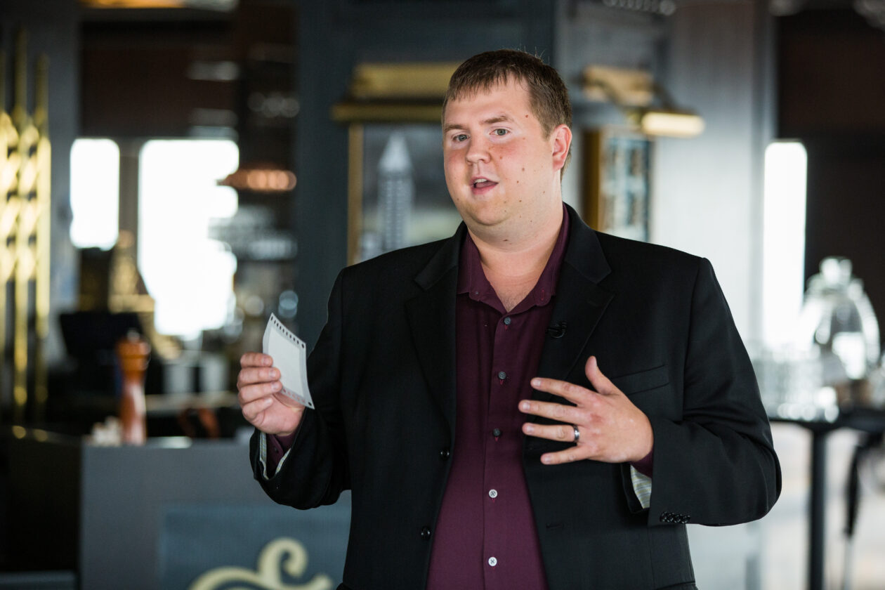 Greg Newbloom at pitching event