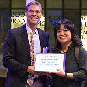 Dr. Michael Bailey with UW Civil & Environmental Engineering grad student Pei-Hsin Wang at School of Medicine, November 3, 2025