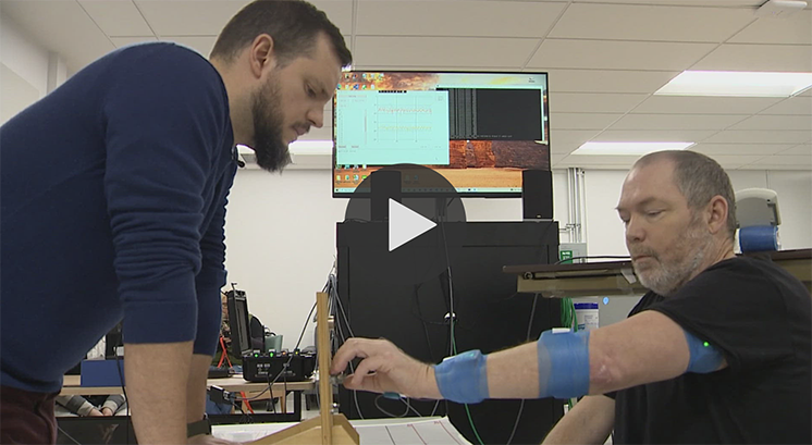 clinician and patient with experiment