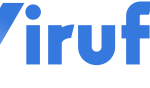 Virufy in blue text with the V as a checkmark.